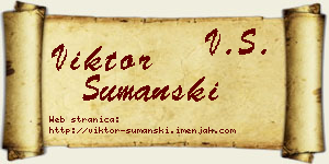 Viktor Šumanski vizit kartica